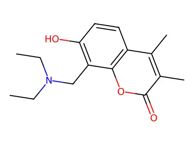 8-[(diethylamino)methyl]-7-hydroxy-3,4-dimethyl-2H-chromen-2-one structure