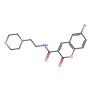 6-bromo-N-[2-(morpholin-4-yl)ethyl]-2-oxo-2H-chromene-3-carboxamide structure