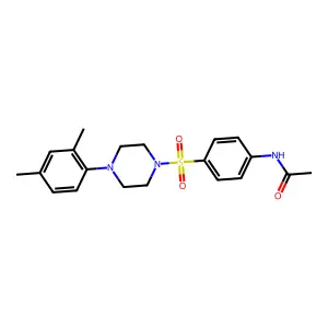 N-(4-{[4-(2,4-dimethylphenyl)piperazin-1-yl]sulfonyl}phenyl)acetamide structure