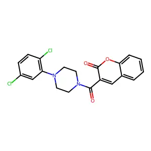 3-[4-(2,5-dichlorophenyl)piperazine-1-carbonyl]-2H-chromen-2-one structure