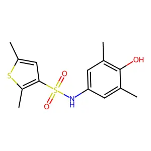 N-(4-hydroxy-3,5-dimethylphenyl)-2,5-dimethylthiophene-3-sulfonamide structure