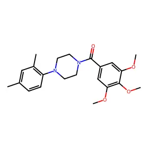 (4-(2,4-Dimethylphenyl)piperazin-1-yl)(3,4,5-trimethoxyphenyl)methanone structure