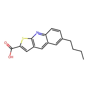 6-Butylthieno[2,3-b]quinoline-2-carboxylic acid structure