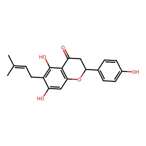 5,7,4'-Trihydroxy-6-prenylflavanone structure