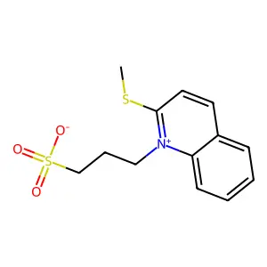 quinolinium, 2-(methylthio)-1-(3-sulfopropyl)-, inner salt structure