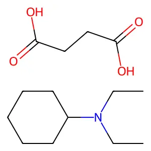 Butanedioic acid, compd. with N,N-diethylcyclohexanamine (1:1) structure