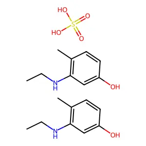 Bis[ethyl(4-hydroxy-o-tolyl)ammonium] sulphate structure