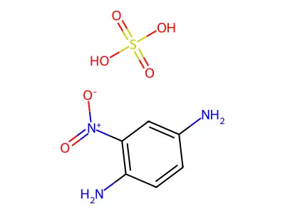 1,4-Benzenediamine, 2-nitro-, sulfate (1:1) structure