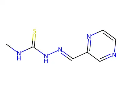 Hydrazinecarbothioamide,N-methyl-2-(2-pyrazinylmethylene)- structure