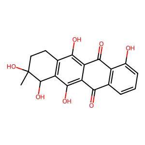 5,12-Naphthacenedione, 7,8,9,10-tetrahydro-1,6,7,8,11-pentahydroxy-8-methyl- structure