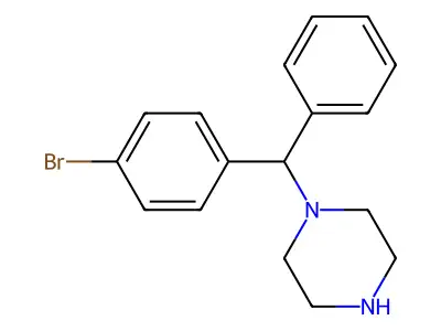 1-[(4-Bromophenyl)(phenyl)methyl]piperazine structure