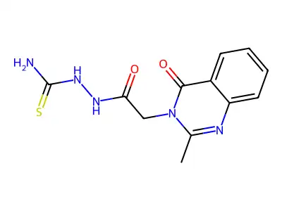 [[2-(2-Methyl-4-oxoquinazolin-3-yl)acetyl]amino]thiourea structure