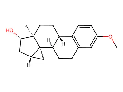 3-Methoxy-14,15-methyleneestra-1,3,5-triene-17-ol structure