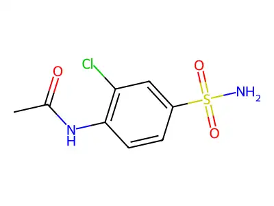 Acetamide, N-(4-(aminosulfonyl)-2-chlorophenyl)- structure