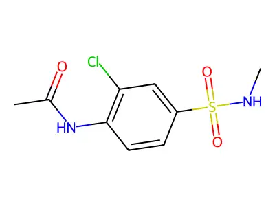 Acetamide, N-(2-chloro-4-((methylamino)sulfonyl)phenyl)- structure