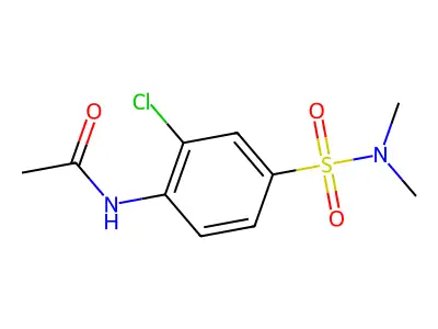 Acetamide, N-(2-chloro-4-((dimethylamino)sulfonyl)phenyl)- structure