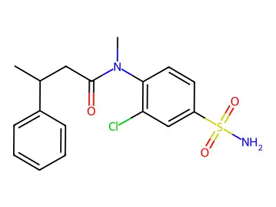 N-(2-Chloro-4-sulfamoylphenyl)-N-methyl-3-phenylbutanamide structure