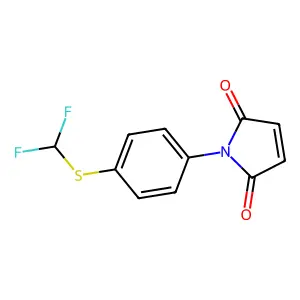 1-{4-[(difluoromethyl)sulfanyl]phenyl}-2,5-dihydro-1H-pyrrole-2,5-dione structure