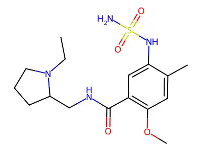N-((1-Ethyl-2-pyrrolidinyl)methyl)-2-methoxy-4-methyl-5-(sulfamoylamino)benzamide structure