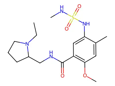 Benzamide, N-((1-ethyl-2-pyrrolidinyl)methyl)-2-methoxy-4-methyl-5-((methylamino)sulfonylamino)- structure
