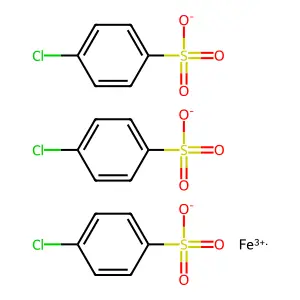 Benzenesulfonic acid, 4-chloro-, iron(3+) salt (3:1) structure