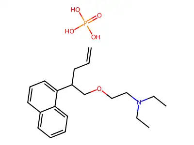 Triethylamine, 2-(2-(1-naphthyl)-4-pentenyloxy)-, phosphate structure