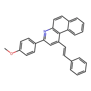3-(4-methoxyphenyl)-1-[(E)-2-phenylethenyl]benzo[f]quinoline structure