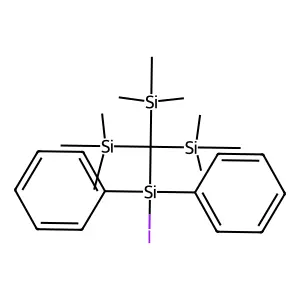 Silane, [(iododiphenylsilyl)methylidyne]tris[trimethyl- structure