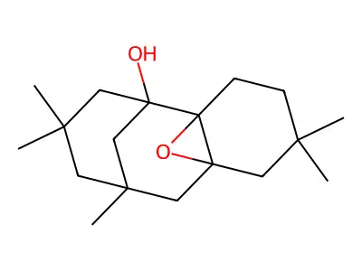 4,4,6,10,10-Pentamethyl-13-oxatetracyclo[6.4.1.1~2,6~.0~1,8~]tetradecan-2-ol structure