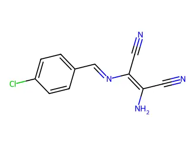 2-Amino-3-{[(4-chlorophenyl)methylidene]amino}but-2-enedinitrile structure