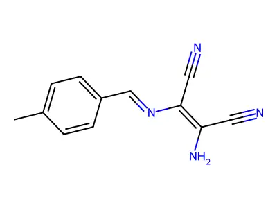 2-Amino-3-(p-tolylmethyleneamino)but-2-enedinitrile structure