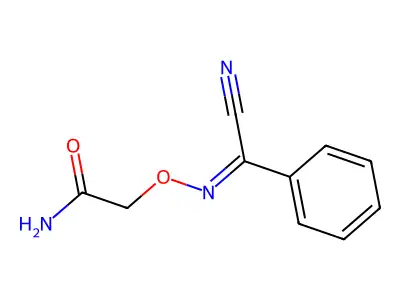 Acetamide, 2-[[(cyanophenylmethylene)amino]oxy]- structure