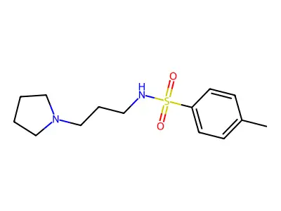 4-methyl-N-(3-pyrrolidin-1-ylpropyl)benzenesulfonamide structure