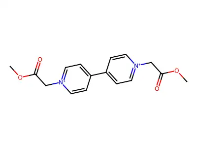 4,4'-Bipyridinium, 1,1'-bis(2-methoxy-2-oxoethyl)- structure