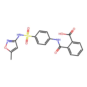 2-({4-[(5-Methyl-1,2-oxazol-3-yl)sulfamoyl]phenyl}carbamoyl)benzoic acid structure