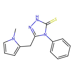 3-[(1-methylpyrrol-2-yl)methyl]-4-phenyl-1H-1,2,4-triazole-5-thione structure