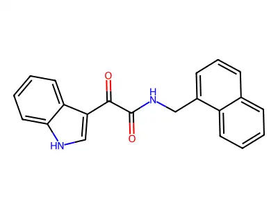 2-(1H-indol-3-yl)-N-(naphthalen-1-ylmethyl)-2-oxoacetamide structure