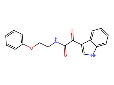 2-(1H-indol-3-yl)-2-oxo-N-(2-phenoxyethyl)acetamide structure