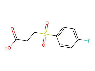 3-(4-氟苯磺酰基)丙酸 structure