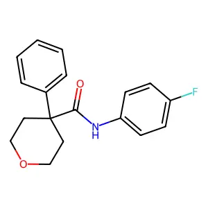 N-(4-氟苯基)-4-苯基四氢吡喃-4-甲酰胺 structure