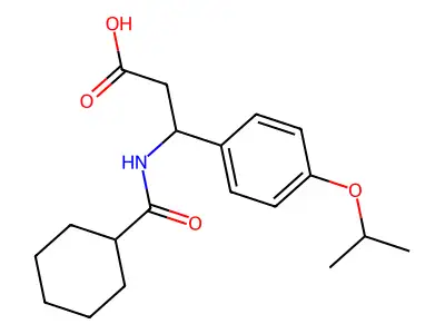 3-[(Cyclohexylcarbonyl)amino]-3-(4-isopropoxyphenyl)propanoic acid structure
