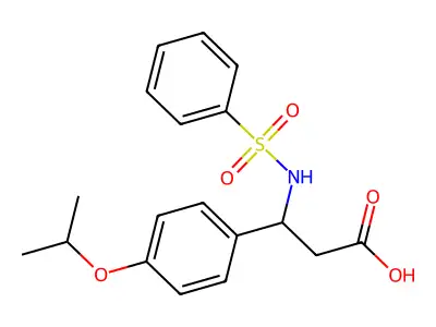 4-(1-Methylethoxy)-beta-[(phenylsulfonyl)amino]benzenepropanoic acid structure