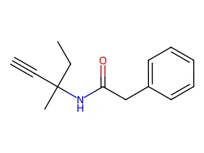 N-(3-methylpent-1-yn-3-yl)-2-phenylacetamide structure