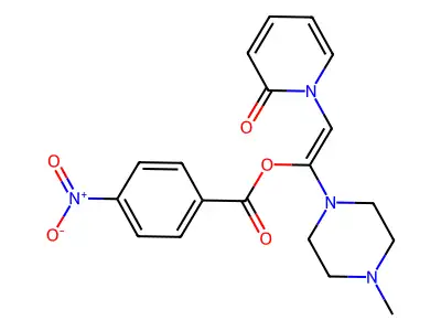 1-[2-(4-Methyl-1-piperazinyl)-2-[(4-nitrobenzoyl)oxy]ethenyl]-2(1H)-pyridinone structure