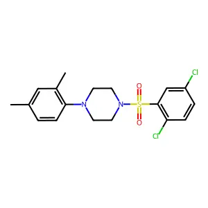 1-(2,5-Dichlorobenzenesulfonyl)-4-(2,4-dimethylphenyl)piperazine structure