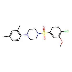 1-[(4-Chloro-3-methoxyphenyl)sulfonyl]-4-(2,4-dimethylphenyl)piperazine structure