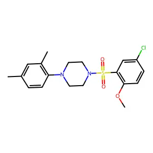 1-[(5-Chloro-2-methoxyphenyl)sulfonyl]-4-(2,4-dimethylphenyl)piperazine structure