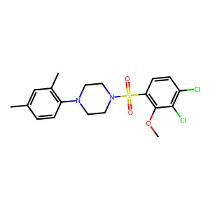 1-(3,4-Dichloro-2-methoxybenzenesulfonyl)-4-(2,4-dimethylphenyl)piperazine structure