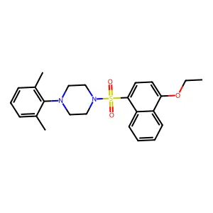 1-(2,6-Dimethylphenyl)-4-[(4-ethoxynaphthalen-1-yl)sulfonyl]piperazine structure
