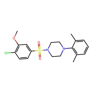 1-(4-Chloro-3-methoxybenzenesulfonyl)-4-(2,6-dimethylphenyl)piperazine structure
